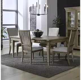 Haven Hills Camel Beige and Sand 5 Piece Extendable Rectangular Dining Set