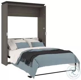 Orion Bark Gray And Graphite 57" Full Murphy Bed