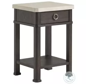 Malibu Cast Concrete And Rich Espresso Surfwood Escondido Nightstand By Barclay Butera