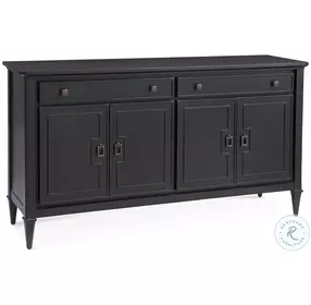 Hudson Antique Black 2 Drawer Server