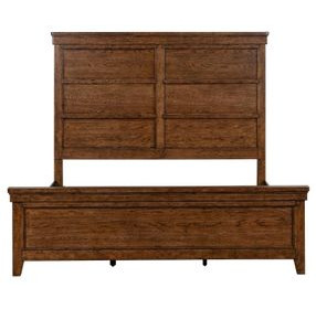 Cypress Grove Amber Brown Queen Panel Bed