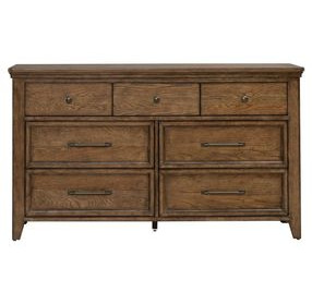 Cypress Grove Amber Brown 7 Drawer Dresser