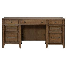Cypress Grove Amber Brown 66" Executive Credenza