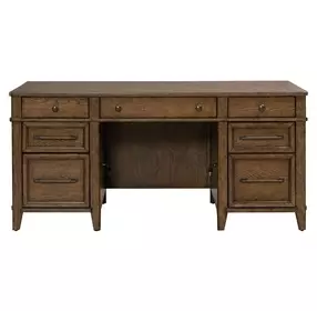 Carolina Park Amber Brown 66" Executive Desk
