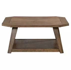 Carolina Park Amber Brown Octagonal Cocktail Table