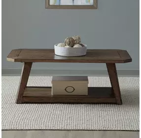 Carolina Park Amber Brown Rectangular Cocktail Table
