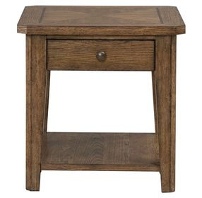 Cypress Grove Amber Brown Rectangular End Table