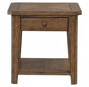 Carolina Park Amber Brown Rectangular End Table