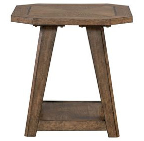 Cypress Grove Amber Brown Octagonal End Table