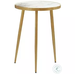 Acheson White And Gold Accent Table