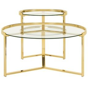 Avonlea Gold 2 Piece Nesting Table