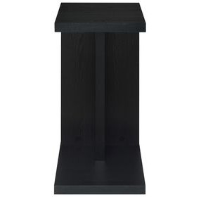 Clower Black Rectangular Side Table