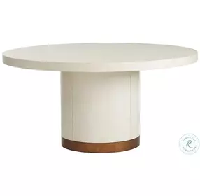 Carmel Winter White And Calais Brass Selfridge Round Dining Table