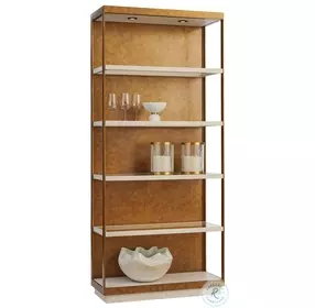 Carmel Winter White And Calais Brass And Whitman Etagere
