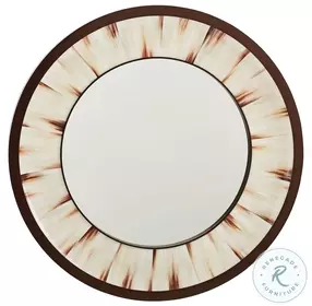 Park City Winter White And Dark Mocha Canyon Academy Round Mirror