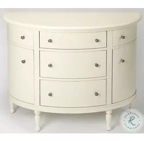 Masterpiece Bedford White Demilune Console Chest
