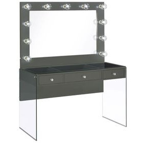 Afshan Grey High Gloss Vanity Desk