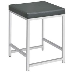 Afshan Dark Grey Upholstered Vanity Stool