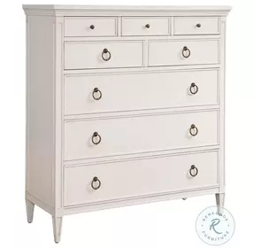 Laguna Linen White Heisler Drawer Chest by Barclay Butera