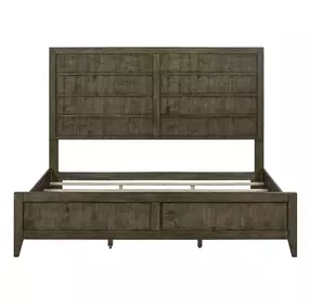 Lake House Harvest Brown Queen Panel Bed