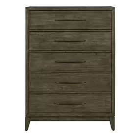 Lake House Harvest Brown 5 Drawer Chest