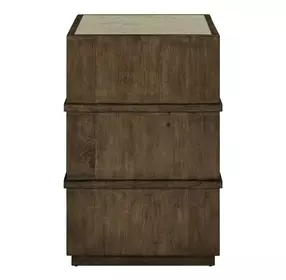 Lake House Harvest Brown and Beige Square Granite Top Chairside Table