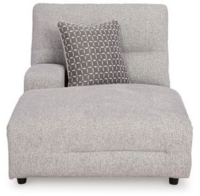 Acklen Place Pewter Performance Fabric LAF Power Reclining Back Chaise