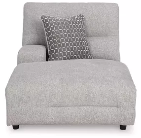 Acklen Place Pewter Performance Fabric LAF Power Reclining Back Chaise