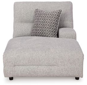 Acklen Place Pewter Performance Fabric RAF Power Reclining Back Chaise