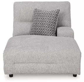 Acklen Place Pewter Performance Fabric RAF Power Reclining Back Chaise