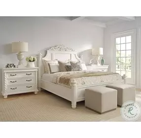 Santorini White Poster Bedroom Set