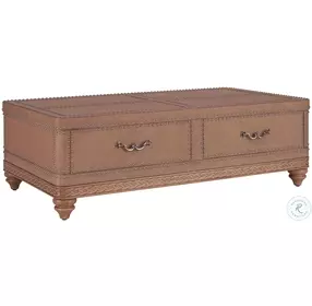 Lisbon Chestnut 2 Drawer Trunk Cocktail Table