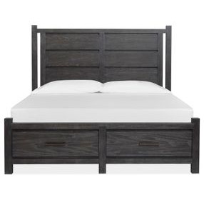 Plum Creek Ravenwood Black Queen Storage Panel Bed