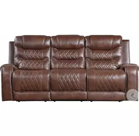 Putnam Brown Double Reclining Sofa