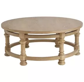 Hollister Brown Round Cocktail Table