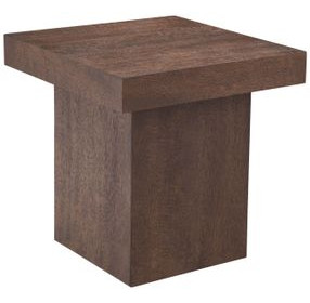 Padula Dark Brown Mango Square Large End Table