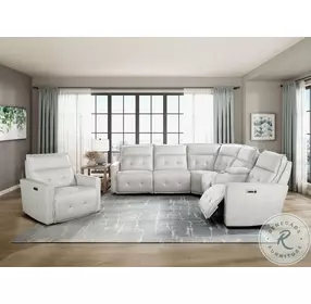 Salida White 6 Piece Modular Power Reclining Sectional