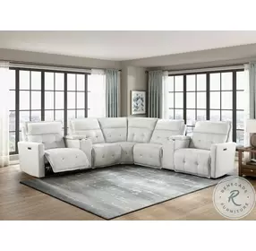 Salida White 7 Piece Modular Power Reclining Sectional