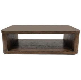 Lozano Warm Walnut Brown Rectangular Coffee Table