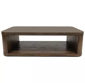 Lozano Warm Walnut Brown Rectangular Coffee Table
