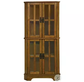 Coreosis Golden Brown Curio Cabinet