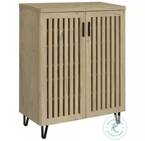Brixton White Oak 2 Door Shoe Storage Cabinet