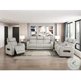 Fairway Taupe Double Power Reclining Living Room Set