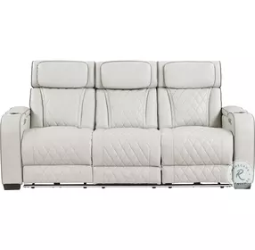 Fairway Taupe Double Power Reclining Sofa