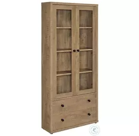 Hawthorne Mango 4 Shelf Glass Door Tall Cabinet