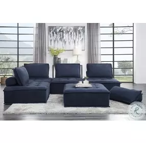 Ulrich Blue 5 Piece Modular Sectional