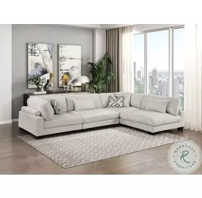 Tinley Beige 4 Piece L Shape Modular Sectional