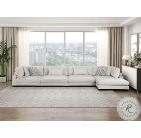 Tinley Beige 4 Piece Modular Sectional with RAF Chaise