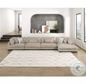 Tinley Brown 4 Piece Modular Sectional with RAF Chaise
