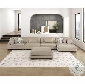 Tinley Brown 5 Piece Modular Sectional with RAF Chaise